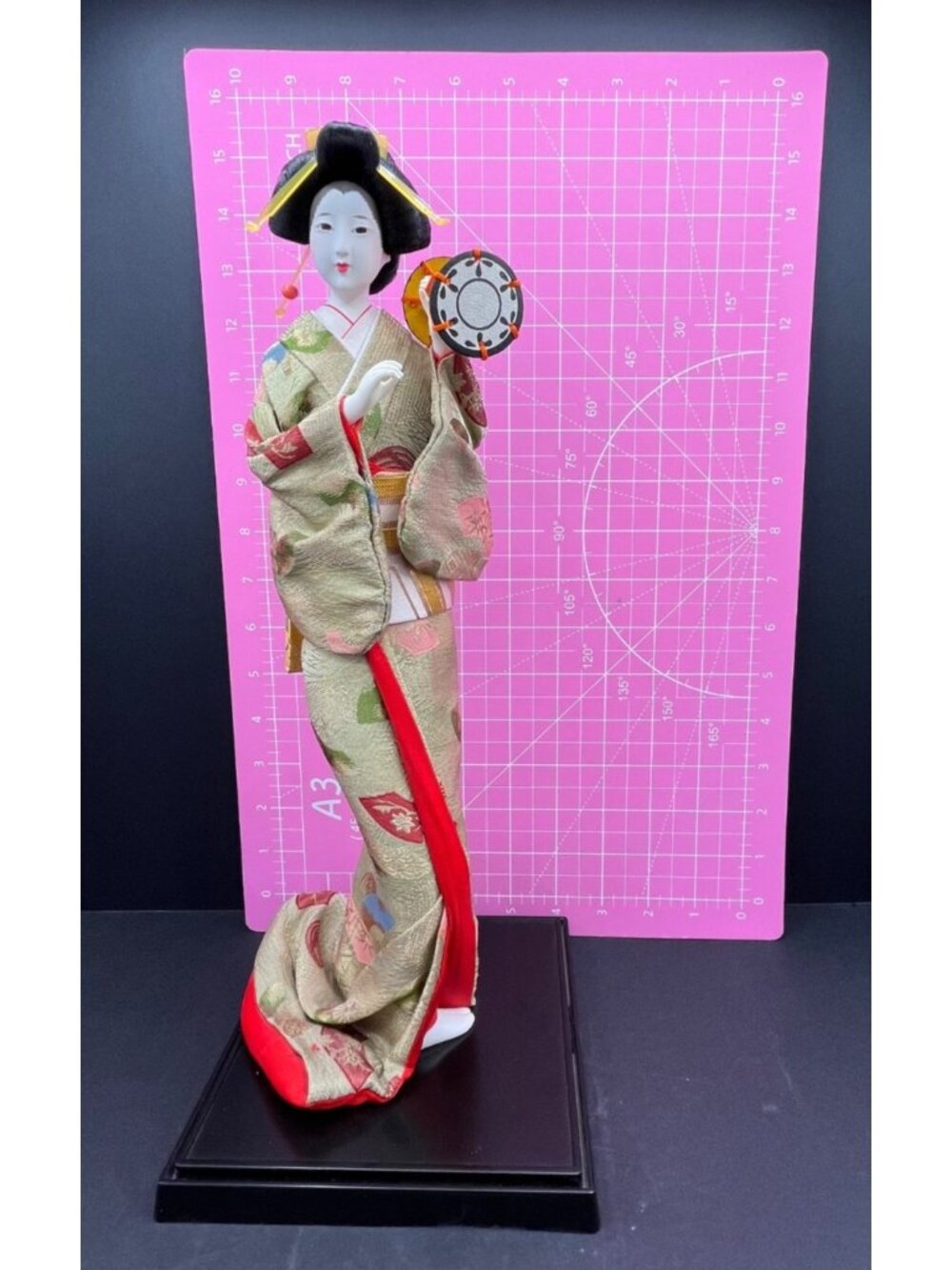 Vintage Japanese Geisha Doll Kimono Figurine Japan Large - Picture 14 of 15